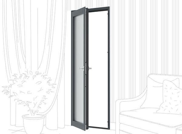 Одностворчатая балконная дверь из алюминиевого профиля